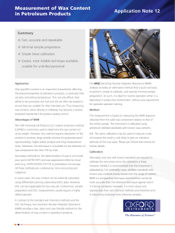 Measurement of Wax Content in Petroleum Products
