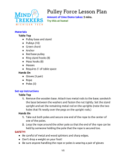 Pulley Force Lesson Plan