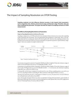 The Impact of Sampling Resolution on OTDR Testing