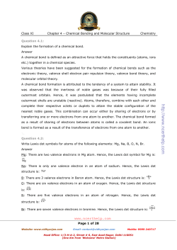 Chapter 4_Chemical Bonding and Molecular Structure