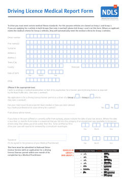 Driving Licence Medical Report Form