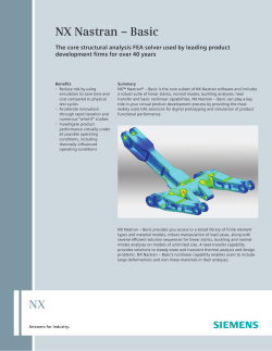 NX Nastran &ndash; Basic - Industrial Technology Systems sro
