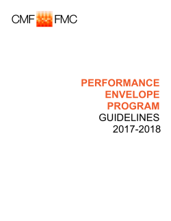 Performance Envelope Program Guidelines