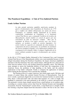The Penobscot Expedition: A Tale of Two Indicted Patriots Louis