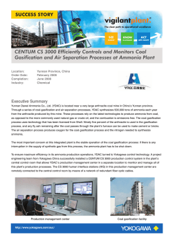 CENTUM CS 3000 Efficiently Controls and Monitors