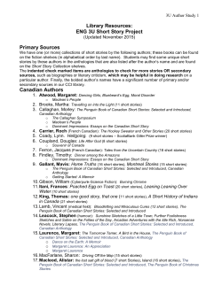Library resources for the ENG 3U short story project