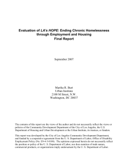 Evaluation of LA`s HOPE
