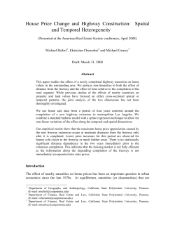 House Price Change and Highway Construction