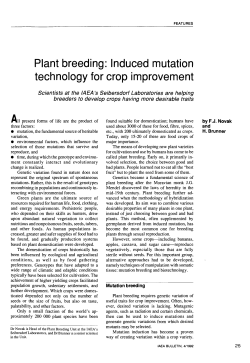 Induced mutation technology for crop