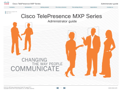 Cisco TelePresence MXP Series Administrator Guide (F9.0