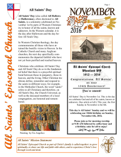 Page 1 All Saints` Day