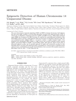 Epigenetic Detection of Human Chromosome 14