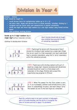 Divide up to 3-digit numbers by a single digit