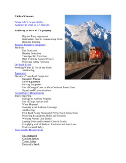 Table of Contents Safety Is MY Responsibility Authority to Work on
