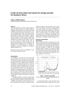 Crude oil price hikes and issues for energy security for Southern Africa