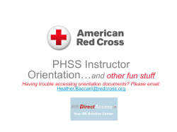 PHSS Orientation 2012