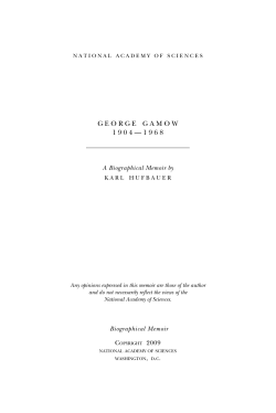 George Gamow - National Academy of Sciences