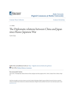 The Diplomatic relations between China and Japan since Russo