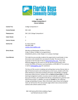 ENC 1102 College Composition II Course Syllabus