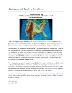 Augmented Reality Sandbox Presentation