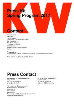 - KW Institute for Contemporary Art