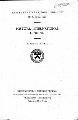 postwar international lending