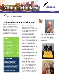 Follow the Yellow Brick Road&hellip; - Ohio Municipal Clerks Association