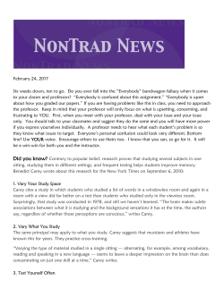 Current Newsletter February 24, 2017