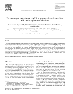 Electrocatalytic oxidation of NADH at graphite electrodes modified