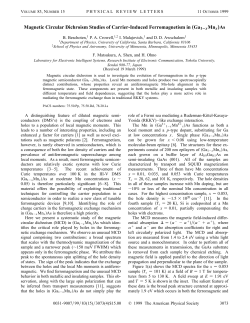 Magnetic Circular Dichroism Studies of Carrier