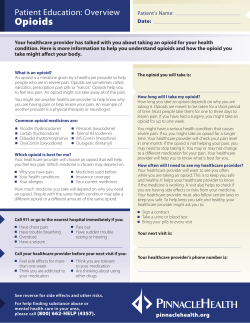 Opioids - PinnacleHealth