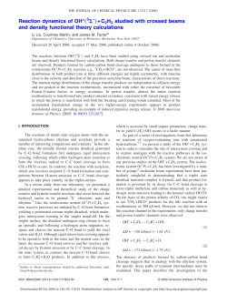 Reaction dynamics of OH+&bdquo;3 &minus;&hellip;+C2H2 studied with crossed beams