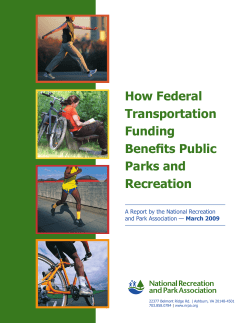 How Federal Transportation Funding Benefits Public Parks and