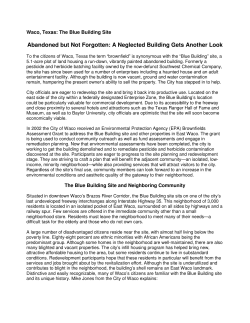 Abandoned but Not Forgotten - Nicholas School of the Environment