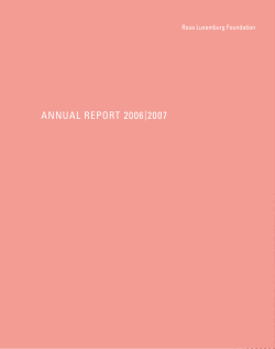 annual report 2006|2007 - Rosa-Luxemburg