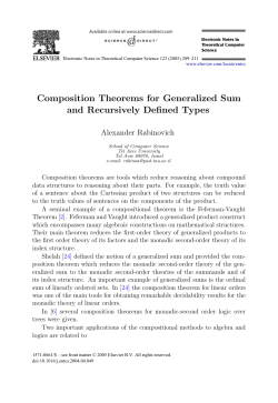 Composition Theorems for Generalized Sum and Recursively