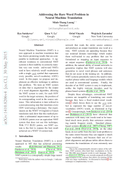 Addressing the Rare Word Problem in Neural Machine Translation