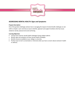 ADDRESSING MENTAL HEALTH