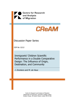 Immigrants` Children Scientific Performance in a Double