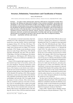Structure, Delimitation, Nomenclature and Classification
