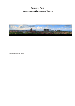 Business case, including risk management