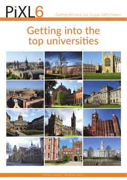Getting into the top universities