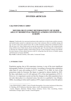Movers or Stayers? Heterogeneity of Older Adults` Residential