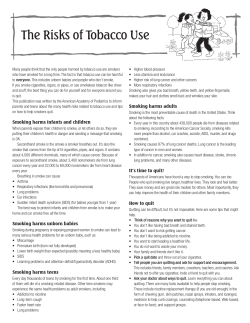 The Risks of Tobacco Use