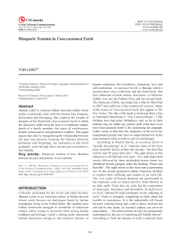 Diasporic Trauma in Unaccustomed Earth