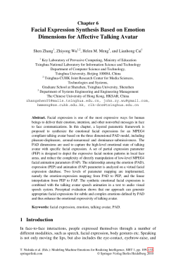 Facial Expression Synthesis Based on Emotion Dimensions for