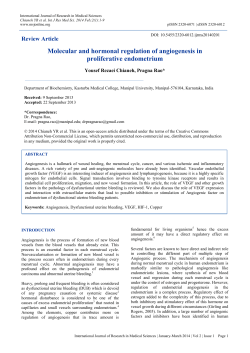 Molecular and hormonal regulation of angiogenesis in proliferative
