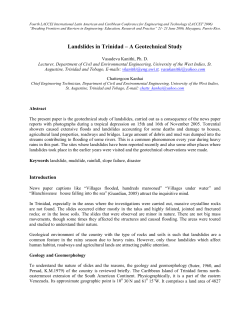 Landslides in Trinidad &ndash; A Geotechnical Study