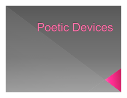 Poetic Devices - Warren County Schools