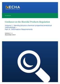 Guidance on the Biocidal Products Regulation - ECHA